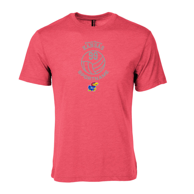 Men's Triblend T-Shirt - Red Heather - Sport Circle