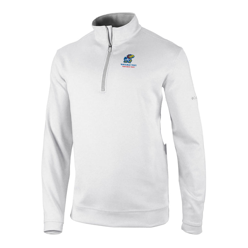 Men's Omni-Wick Wickham Hills 1/4 Zip - White - Embroidery Text Drop