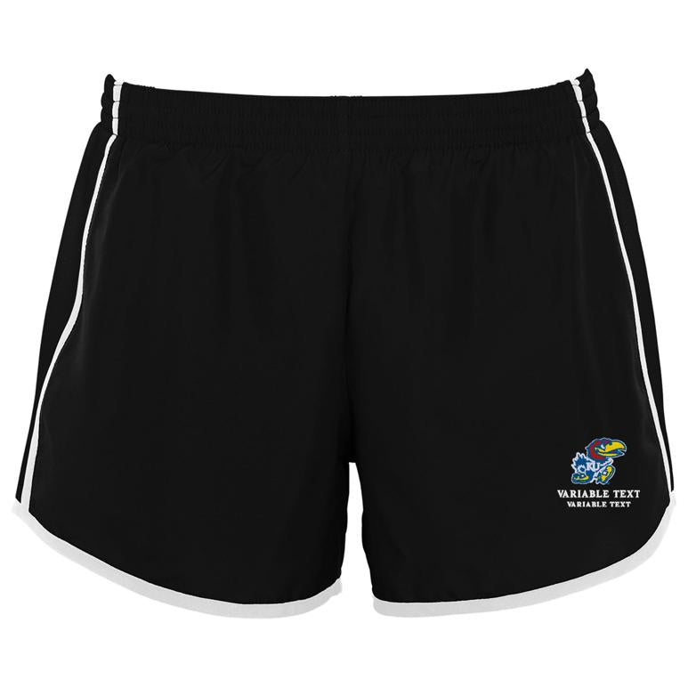 Augusta Ladies Pulse Shorts - Black White