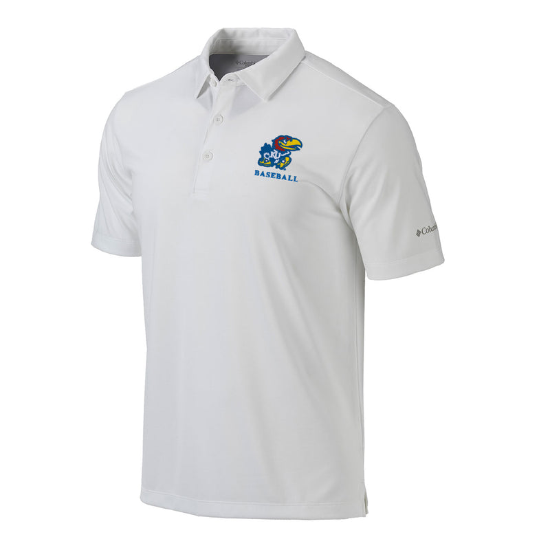 Men's Omni-Wick Drive Polo - White - Kansas BASEBALL