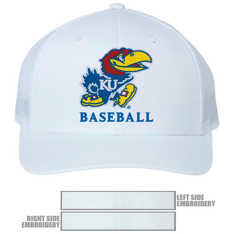 The Game Everyday Trucker Cap - White/ White - Kansas BASEBALL