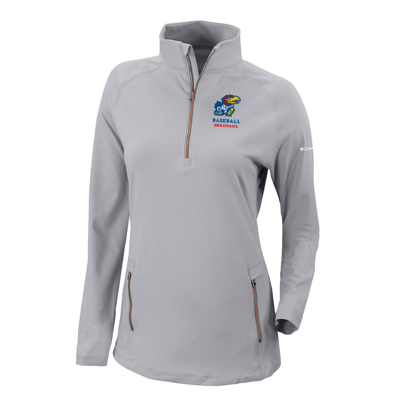 Women's Omni-Wick Outward Nine 1/4 Zip - Cool Grey - Kansas BASEBALL