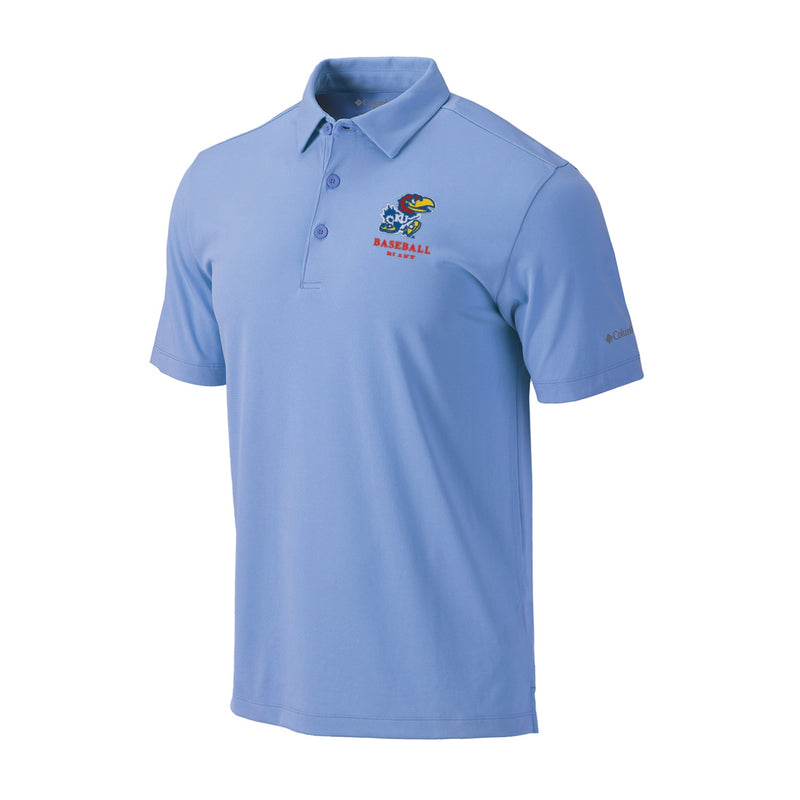 Men's Omni-Wick Drive Polo - White Cap - Kansas BASEBALL