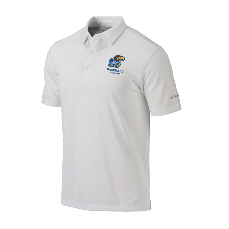 Men's Omni-Wick Drive Polo - White - Kansas BASEBALL