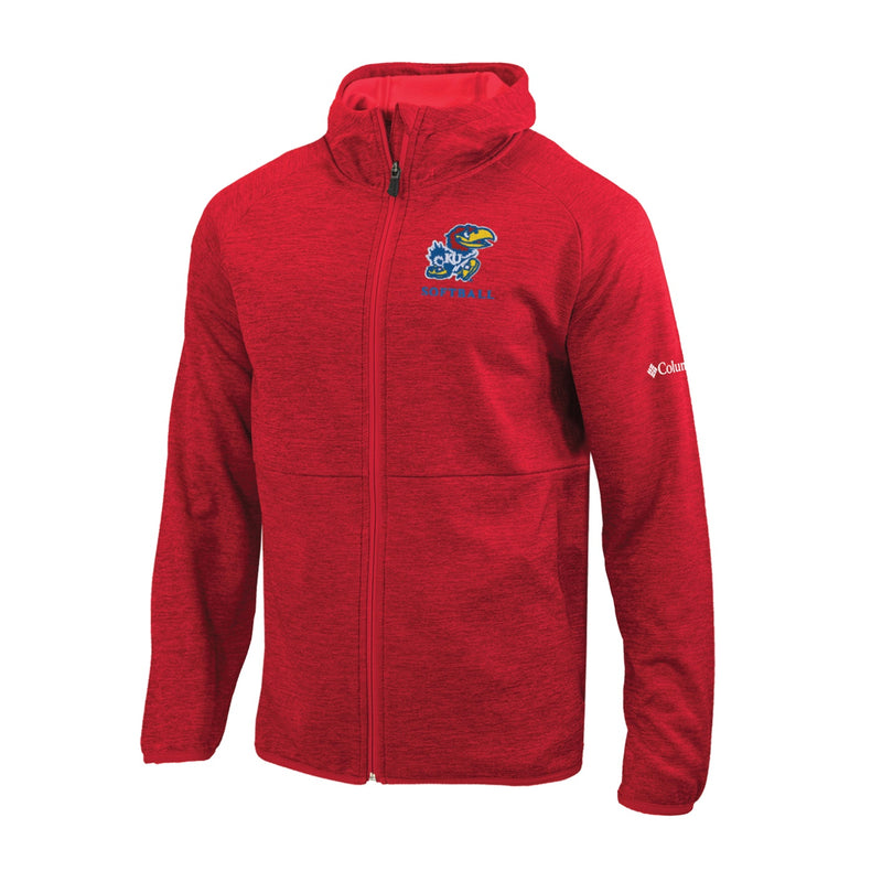 Men's Omni-Wick It's Time Full Zip Jacket - Intense Red - Kansas SOFTBALL