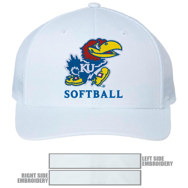 The Game Everyday Trucker Cap - White/ White - Kansas SOFTBALL