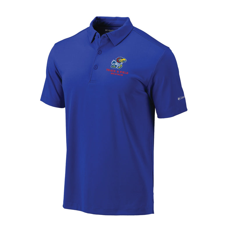 Men's Omni-Wick Drive Polo - Azul - Kansas TRACK & FIELD