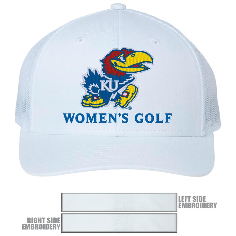 The Game Everyday Trucker Cap - White/ White - Kansas GOLF