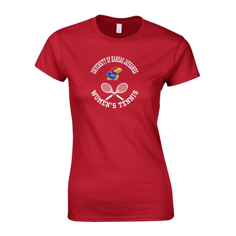 Women's Semi-Fitted Classic T-Shirt  - Red - Kansas TENNIS