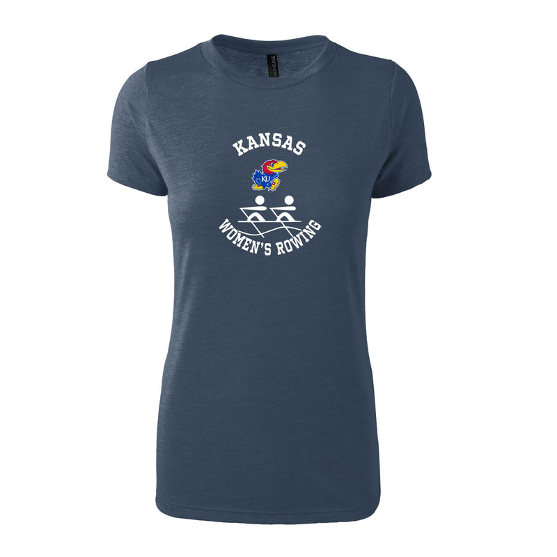 Women's Triblend T-Shirt - Navy Heather - Kansas ROWING