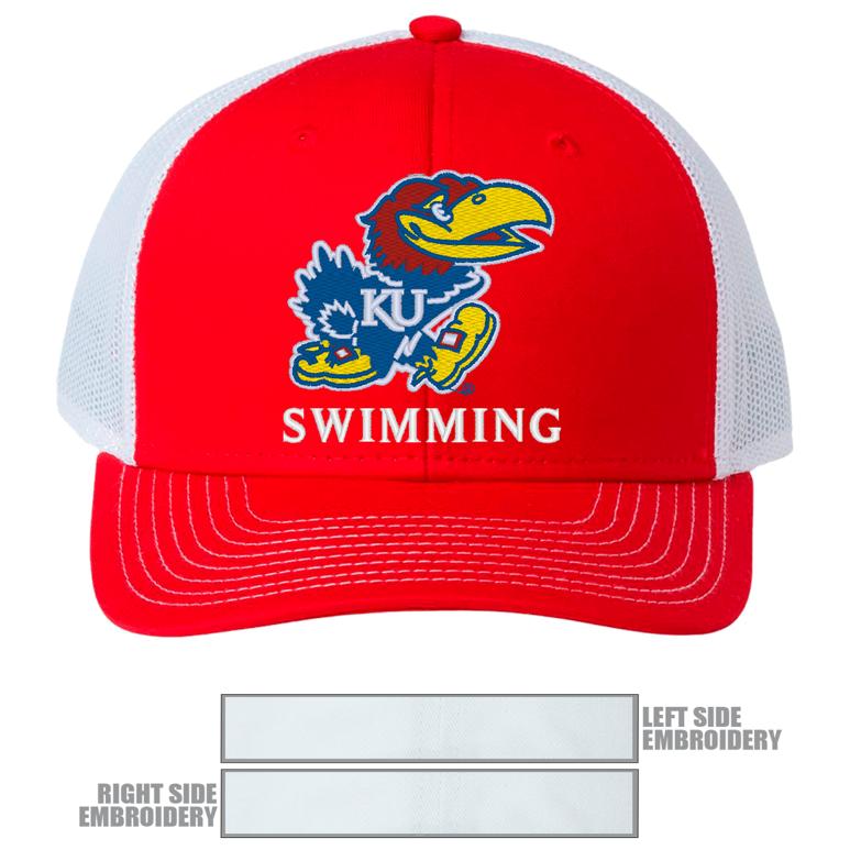 The Game Everyday Trucker Cap - Red/ White - Kansas SWIMMING