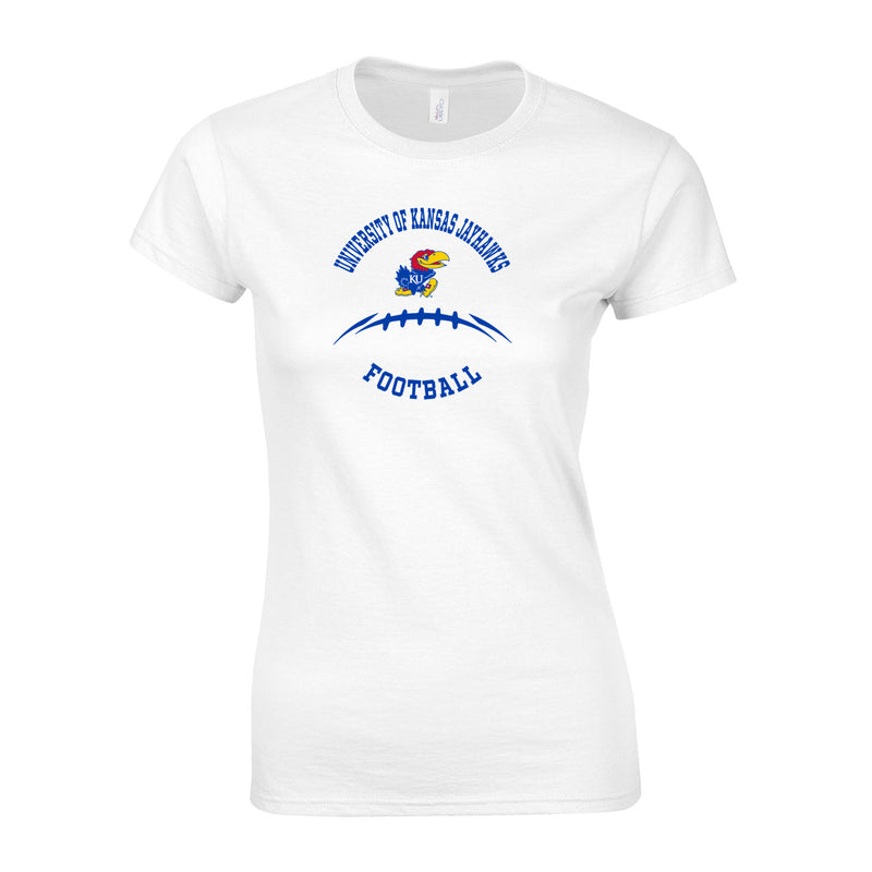 Women's Semi-Fitted Classic T-Shirt  - White - Kansas FOOTBALL