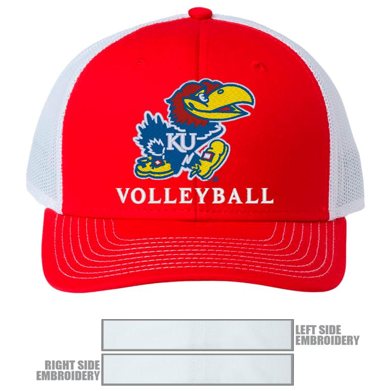 The Game Everyday Trucker Cap - Red/ White - Kansas VOLLEYBALL