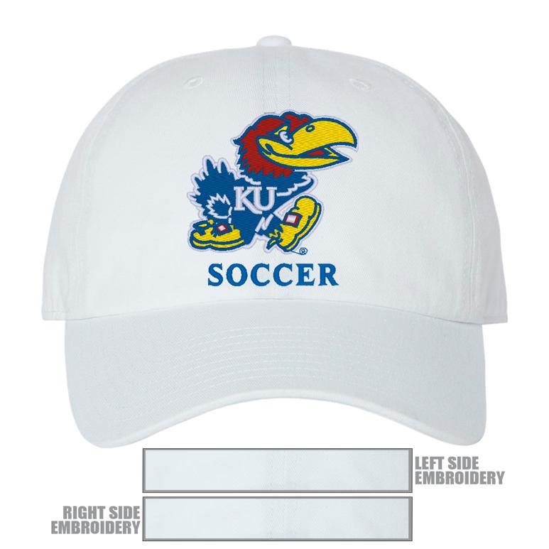 47 Brand Clean Up Cap - White - Kansas SOCCER