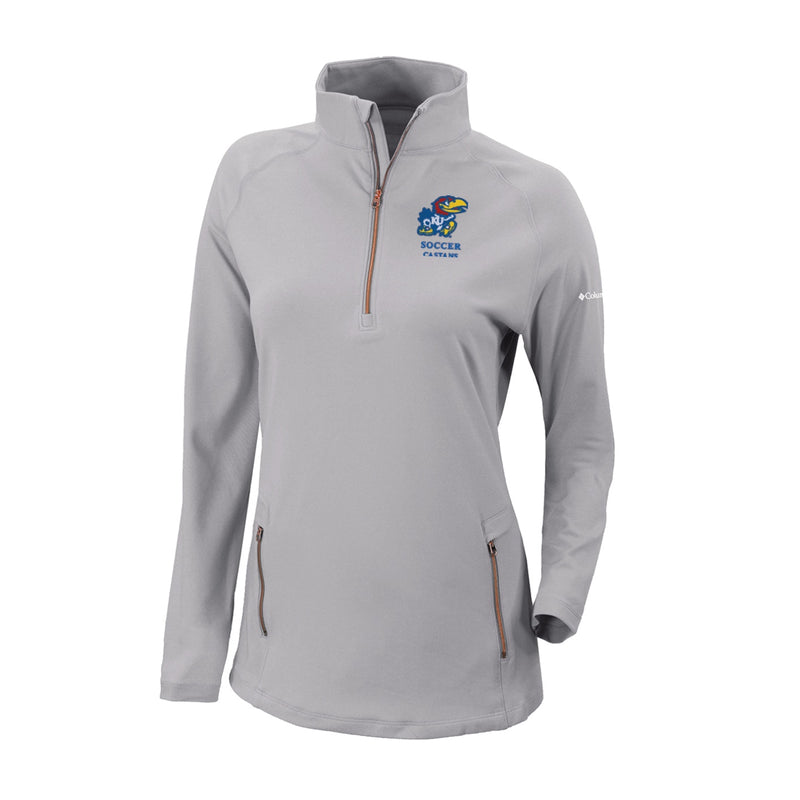 Women's Omni-Wick Outward Nine 1/4 Zip - Cool Grey - Kansas SOCCER