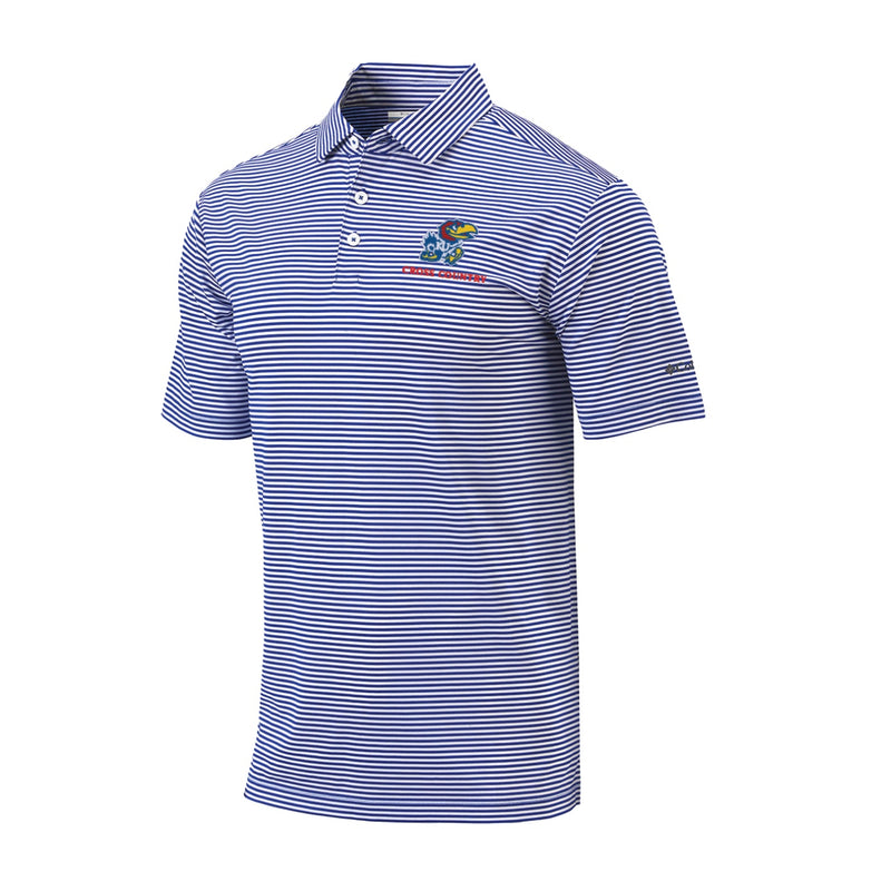 Men's Omni-Wick Club Invite Polo - Azul - Kansas CROSS COUNTRY