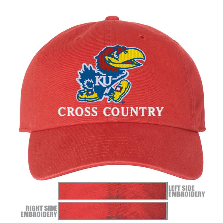 47 Brand Clean Up Cap - Red - Kansas CROSS COUNTRY