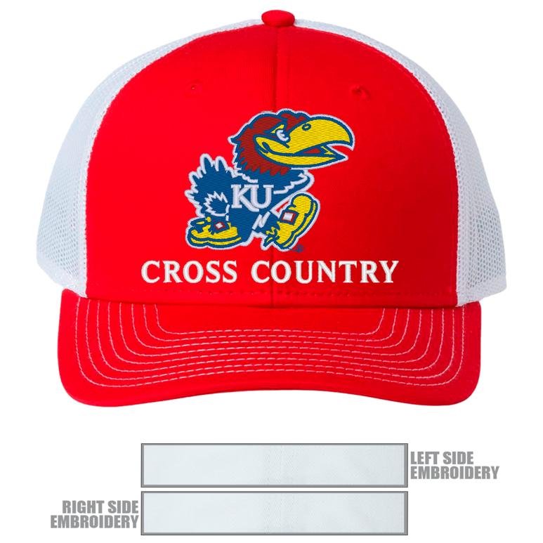 The Game Everyday Trucker Cap - Red/ White - Kansas CROSS COUNTRY